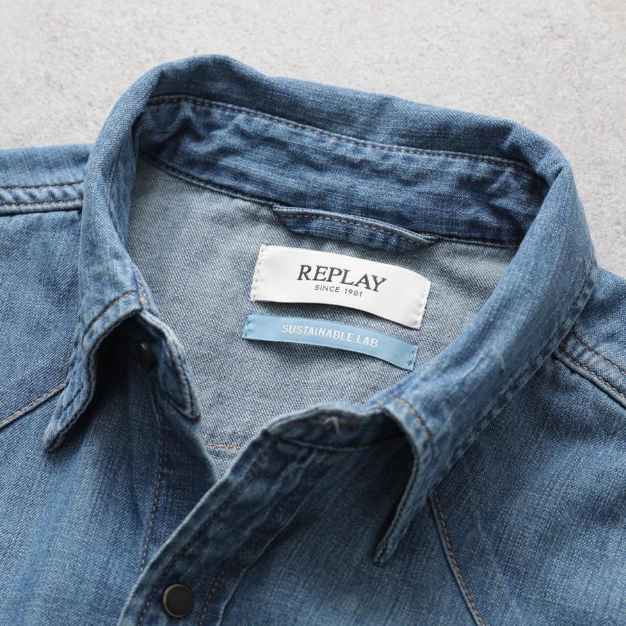 REPLAY（リプレイ） デニムシャツ 6.5 OZ DEEP BLUE DENIM M4023T 000