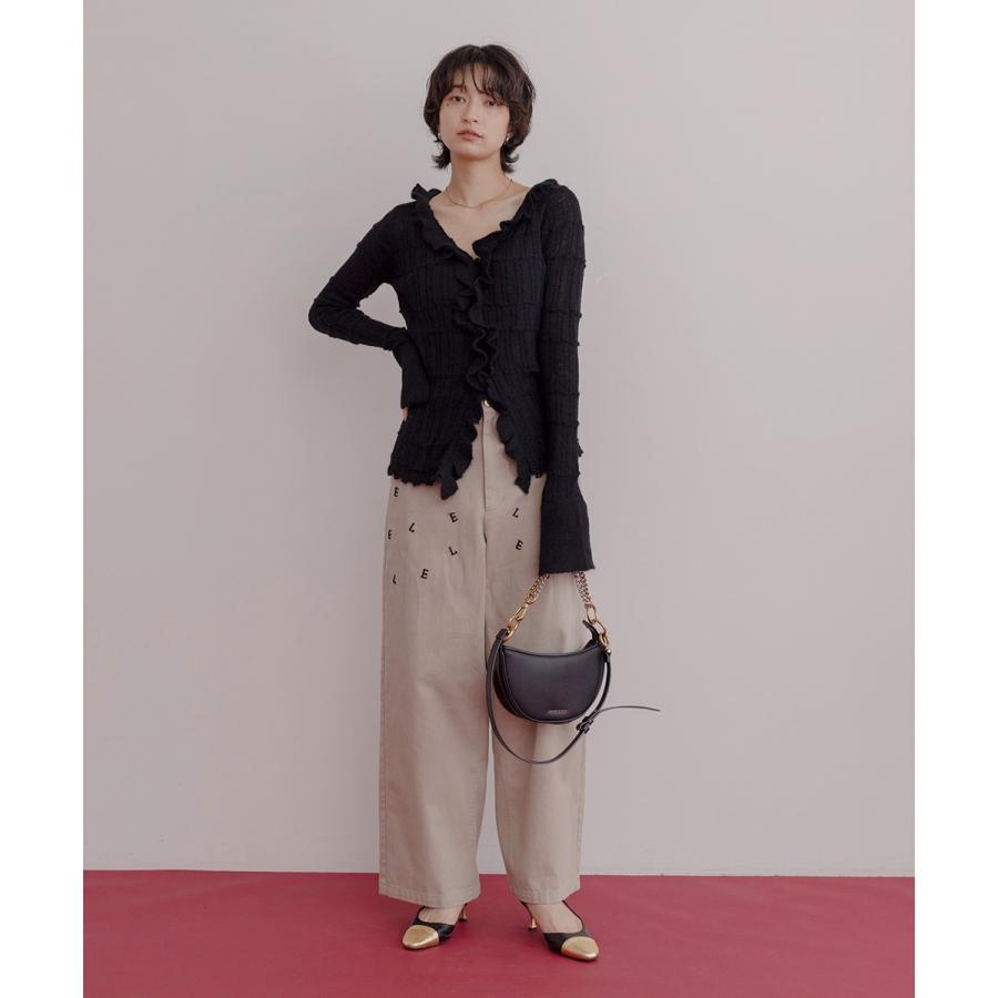 新品 今季 Eimee Law エンブロイダリー コットンチノパンツ ネイビー