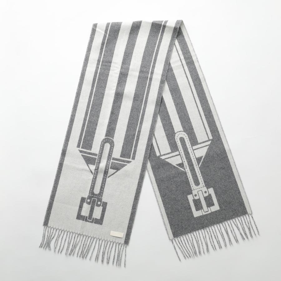 HERMES＊カシミヤとシルクのマフラー ・フリンジ付き HERMES（エルメス） マフラー 160×30 サングル Casaque Les Sangles