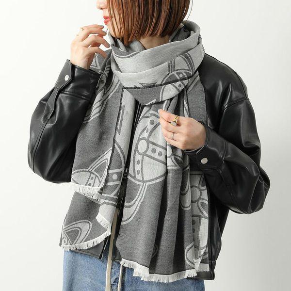 ヴィヴィアンウエストウッド オーブ 総柄 大判 マフラー ストール Vivienne Westwood（ヴィヴィアンウエストウッド） ストール PARIS ORB