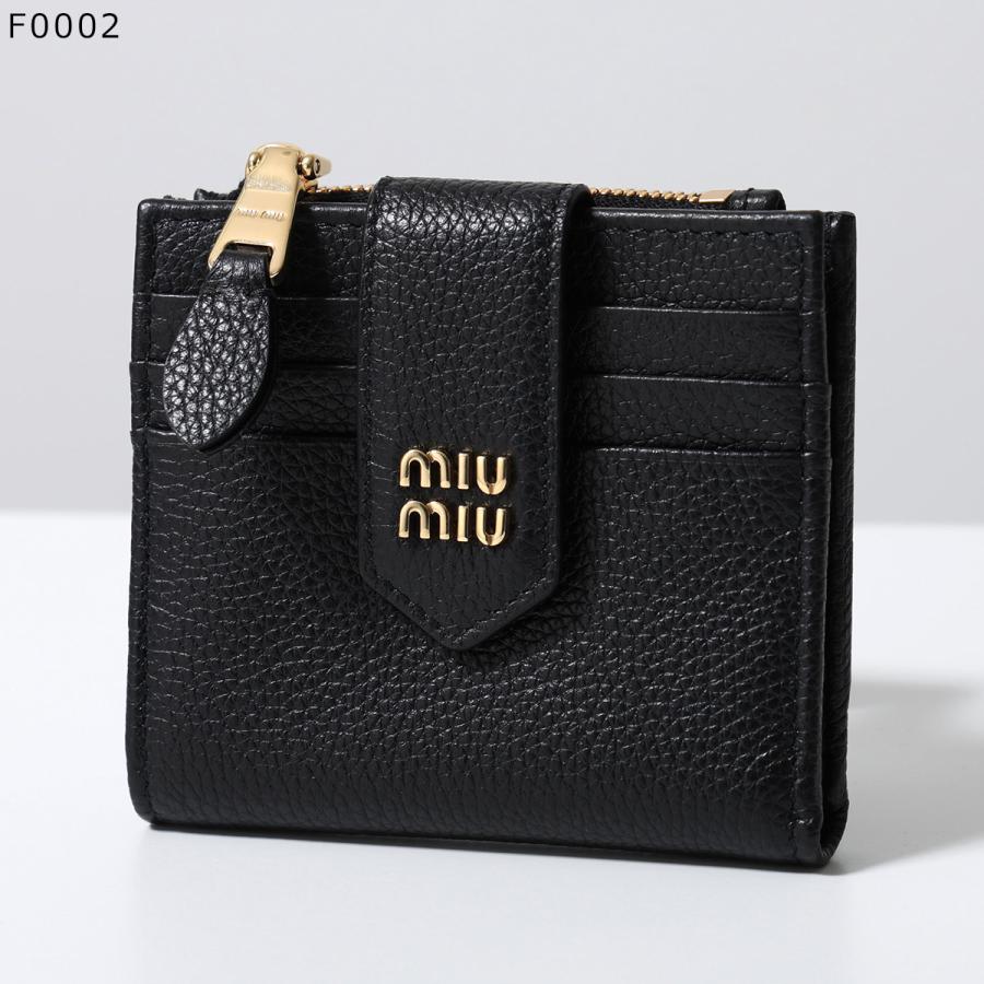 MIUMIU ミュウミュウ 二つ折り財布 5ML047 ADT7 レディース レザー ミニ財布 ロゴ カラー3色 | miu miu | 04