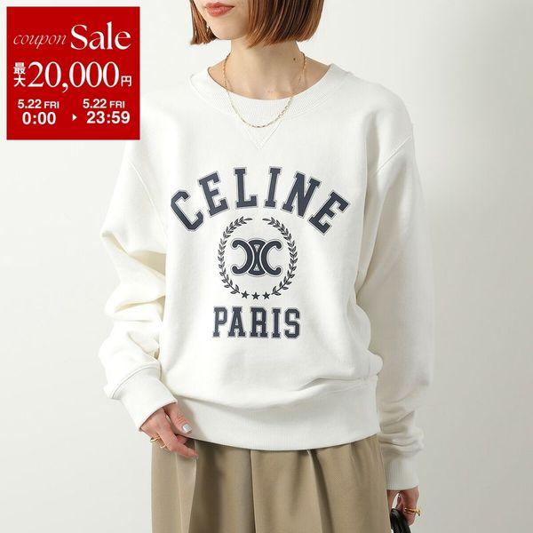 ホワイト/即発送 セリーヌ スウェット Celine 長袖 CELINE（セリーヌ） トレーナー RY0DR345F.FYW4 レディース スウェット