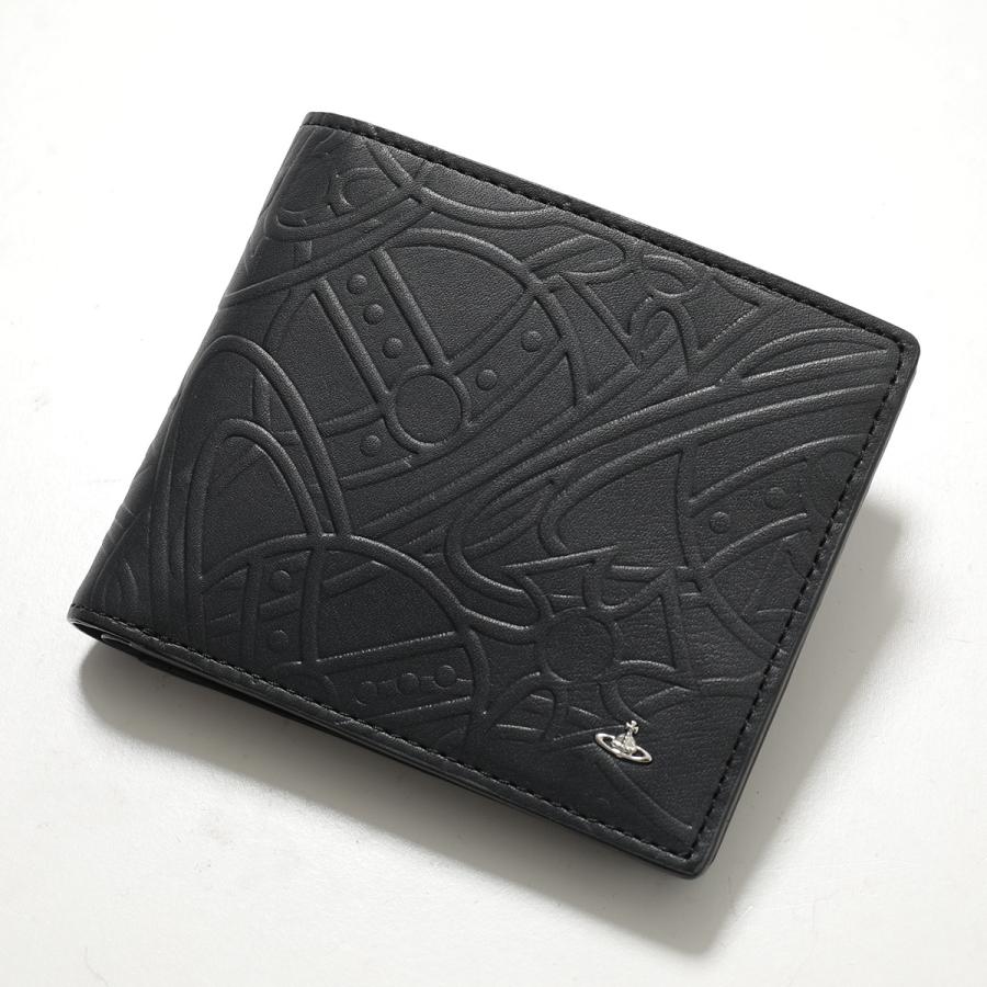 Vivienne Westwood メンズ財布 ANILINE LEATHER MAN 二つ折り財布(ブラック系)（メンズ）（1220952344