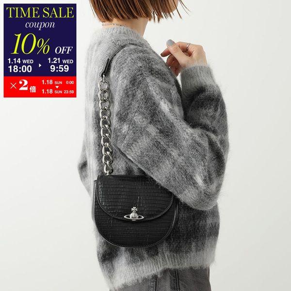 Vivienne Westwood 黒 レザーハンドバッグ Vivienne Westwood（ヴィヴィアンウエストウッド） ハンドバッグ JODIE