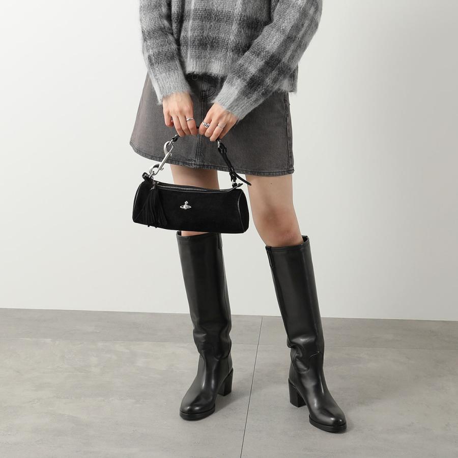 ヴィヴィアンウエストウッド CINDY CYLINDER ハンドバッグ ブラック Vivienne Westwood Black Cindy Cylinder Bag Vivienne Westwood