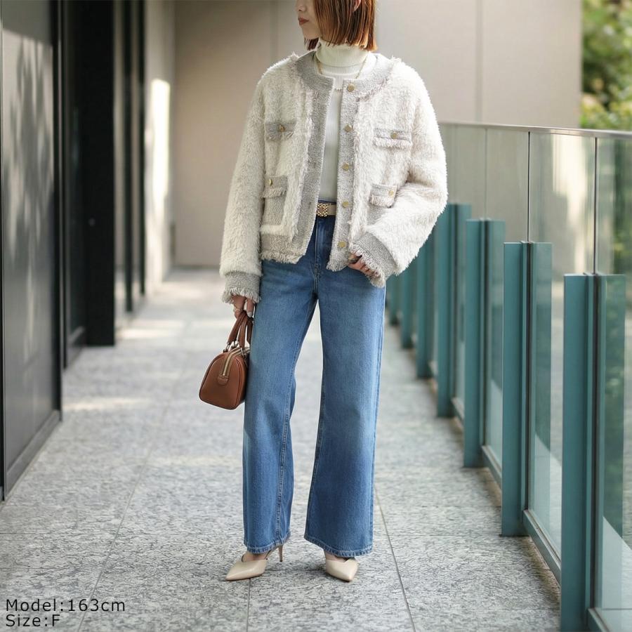 Trois trois トロワ ノーカラージャケット T256-83070 レディース