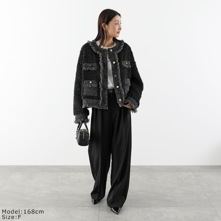 Trois trois トロワ ノーカラージャケット T256-83070 レディース