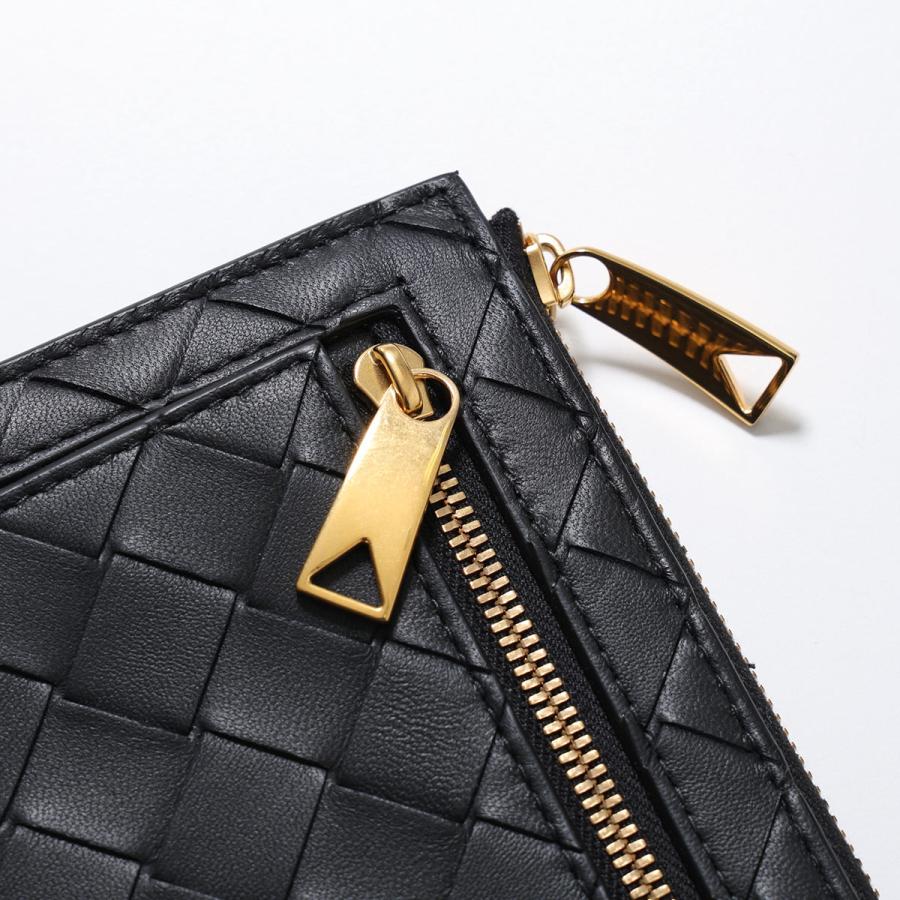 Bottega Veneta ボッテガヴェネタL字コンパクト財布レザー黒 BOTTEGA VENETA（ボッテガ・ヴェネタ） L字ファスナー長財布 689526