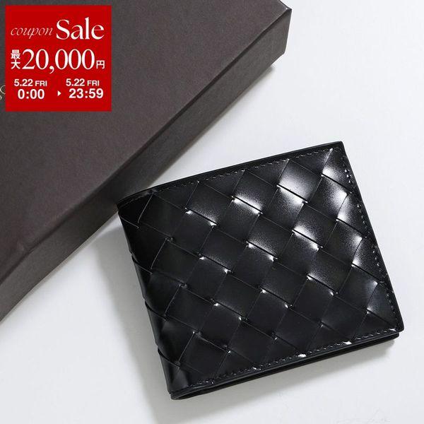 BOTTEGA VENETA ボッテガヴェネタ 二つ折り財布 592778 VMBI2 メンズ イントレチャート レザー 小銭入れなし ミニ財布 8803 592778VMBI28803の画像