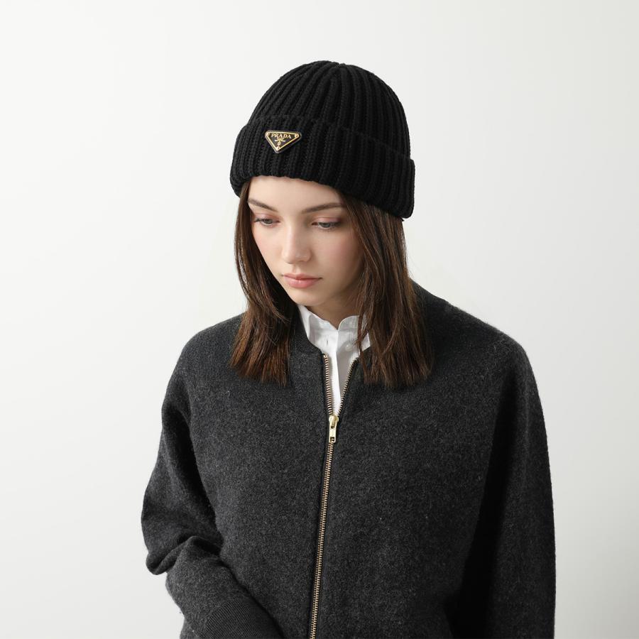 PRADA（プラダ） ニット帽 1HC390 2DZL レディース トライアングルロゴ