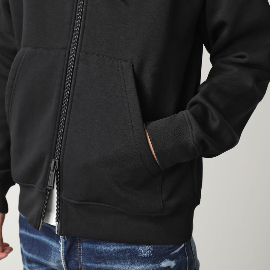 DSQUARED2.クロップドコットンフーディージャケット Dsquared2 Two Tone HOOD PUFF Down Jacket with Velcro Closure men