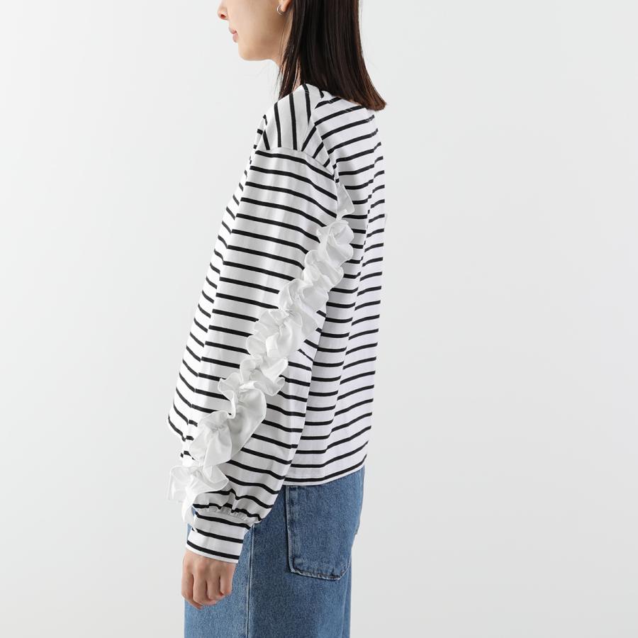 Mewl（ミュール） カットソー M254-83047 レディース ボーダー フリル