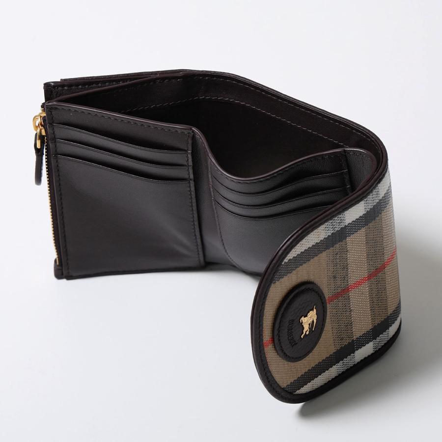 ✨極美品✨BURBERRY バーバリー　ノバチェック　三つ折り財布PVC×レザー BURBERRYバーバリーノバチェック三つ折り財布8026116