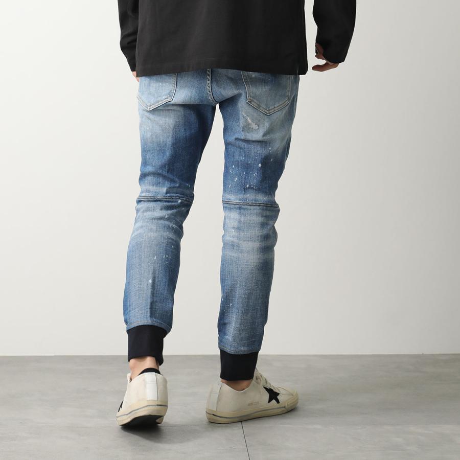 DSQUARED2 ディースクエアード デニムパンツ S74KB1028 S30872 メンズ Gパン ジーパン イージーパンツ テーパード リブ ストレッチ 470の画像