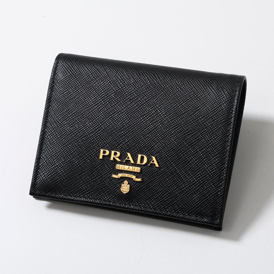 PRADA プラダ　二つ折り財布　1MV204　サフィアーノ　三角ロゴ　ブラック 楽天市場】プラダ 財布 メンズ レディース 三角ロゴ 2つ折り財布