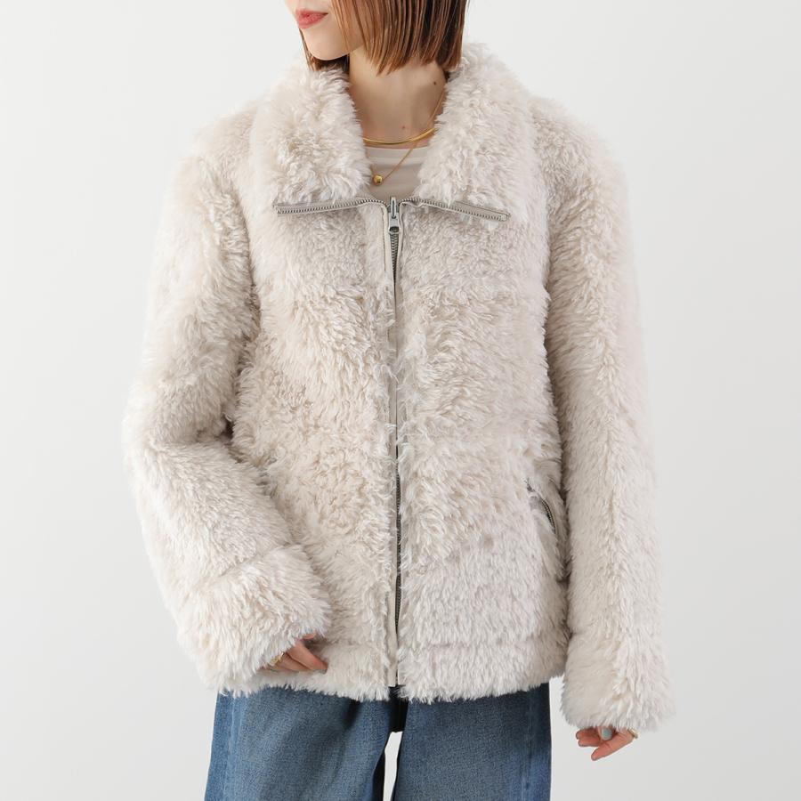 Cygne モコモコジャケット　ホワイト ギャル映え確定☆2WAYファーショート中綿ジャケット/フェイクファー
