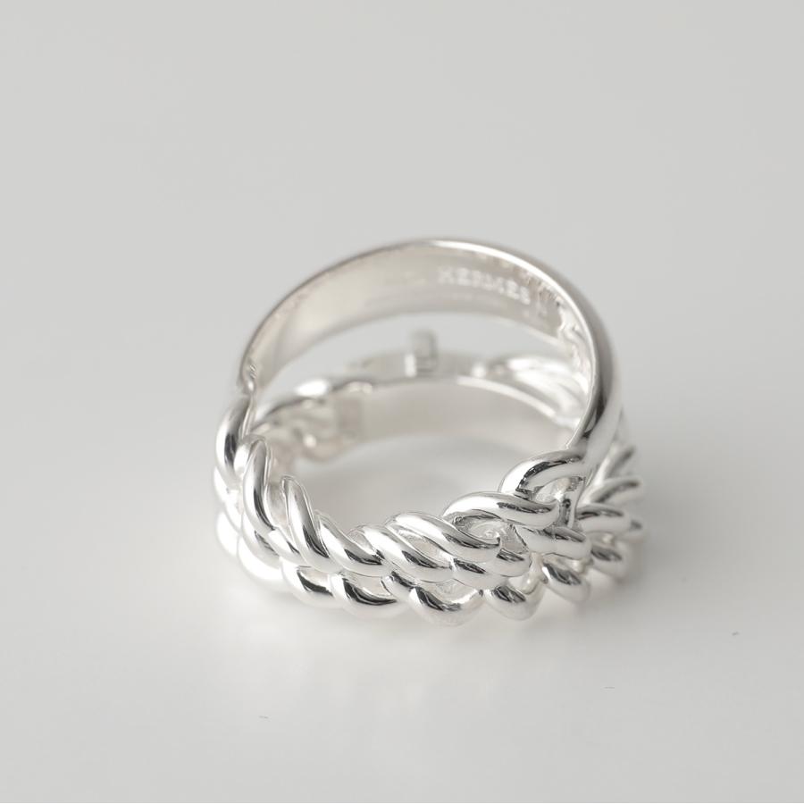 新品レア！HERMESブックルセリエ・アンフレクシブルシルバーシェーヌダンクル HERMES（エルメス） リング ブックル セリエ アンフレキシブル Boucle