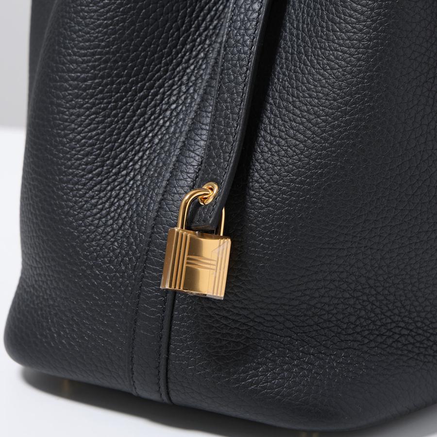 キューブ型バッグ(ピコタン風)アリゲーター黒金 HERMES（エルメス） ピコタン PICOTIN LOCK TOUCH PM 18 ピコタン