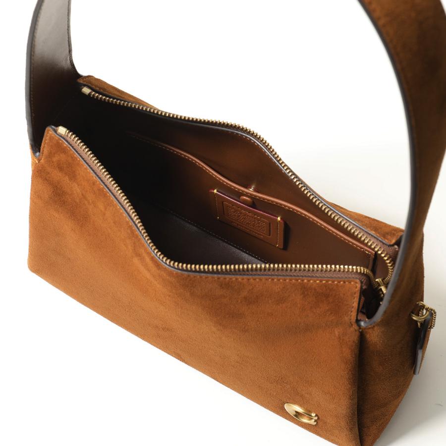 美品 希少 COACH コーチ ホーボー ワンショルダーバッグ スウェード 茶 美品 希少 COACH コーチ ホーボー ワンショルダーバッグ スウェード 茶