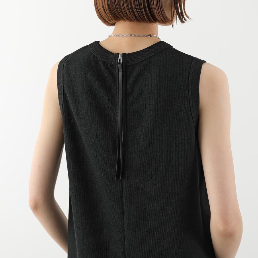 Munich ミューニック ワンピース MN251U06 レディース ノースリーブ ジャージー クルーネック Iライン ロング マキシ丈 blkの画像