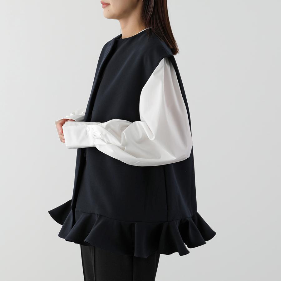 anana（アナナ） ベスト a66-002 レディース ジレ フリル ノーカラー