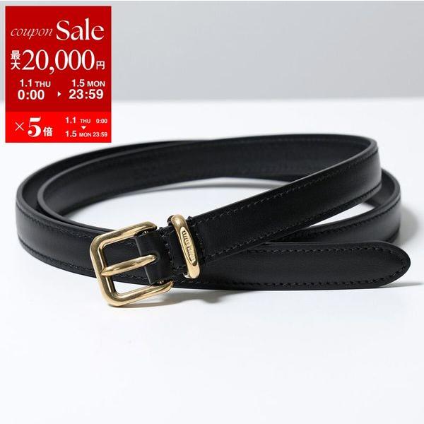 miu miu（ミュウミュウ） ナローベルト 5CC697 2AIX レディース レザー
