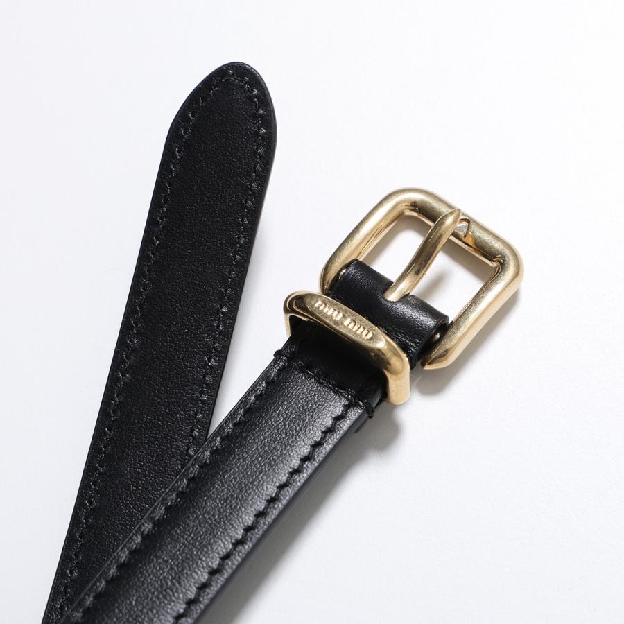 miu miu（ミュウミュウ） ナローベルト 5CC697 2AIX レディース レザー