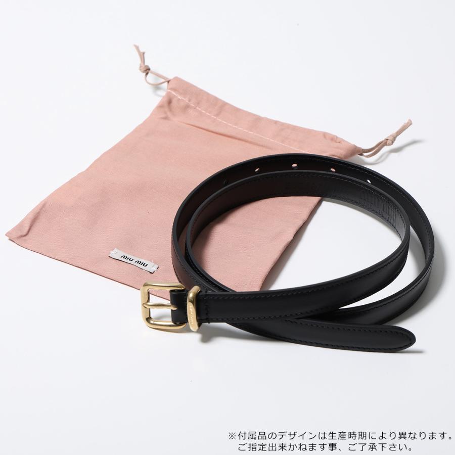 miu miu（ミュウミュウ） ナローベルト 5CC697 2AIX レディース レザー