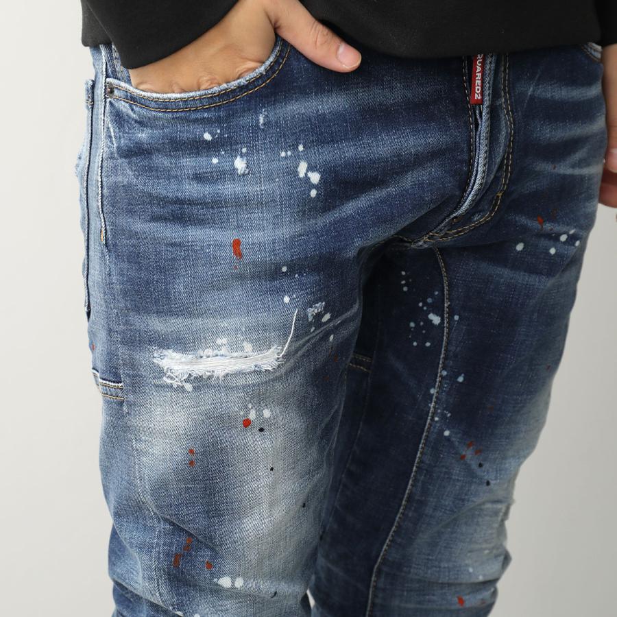 DSQUARED2 ディースクエアード ジーンズ TIDY BIKER JEANS タイディ一バイカー S74LB1662 S30664 メンズ デニムパンツ ストレッチ スリム 470の画像