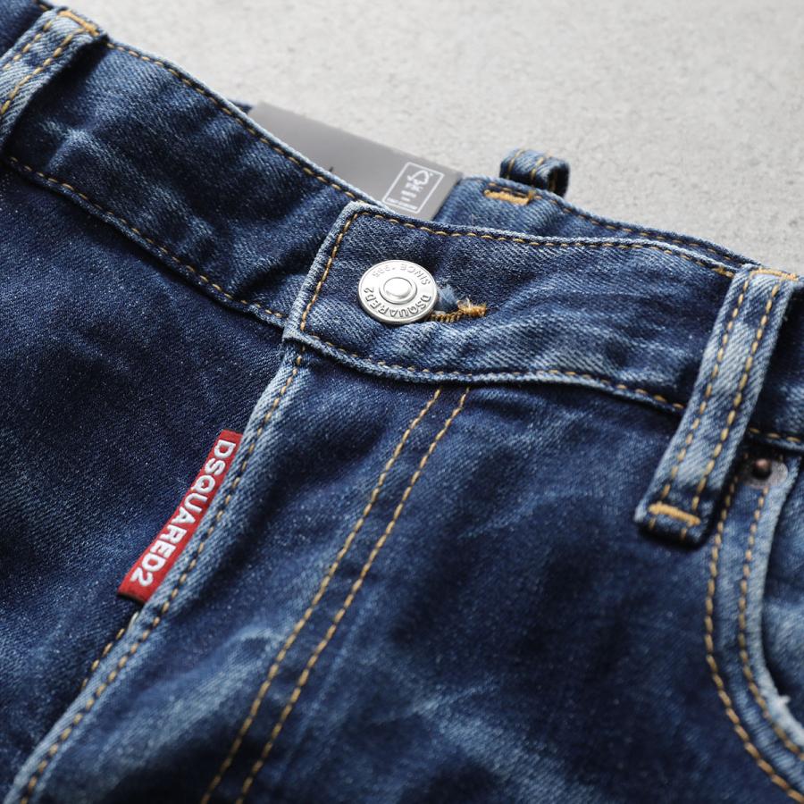 DSQUARED2 ディースクエアード ジーンズ TIDY BIKER JEANS タイディ一バイカー S74LB1662 S30664 メンズ デニムパンツ ストレッチ スリム 470の画像