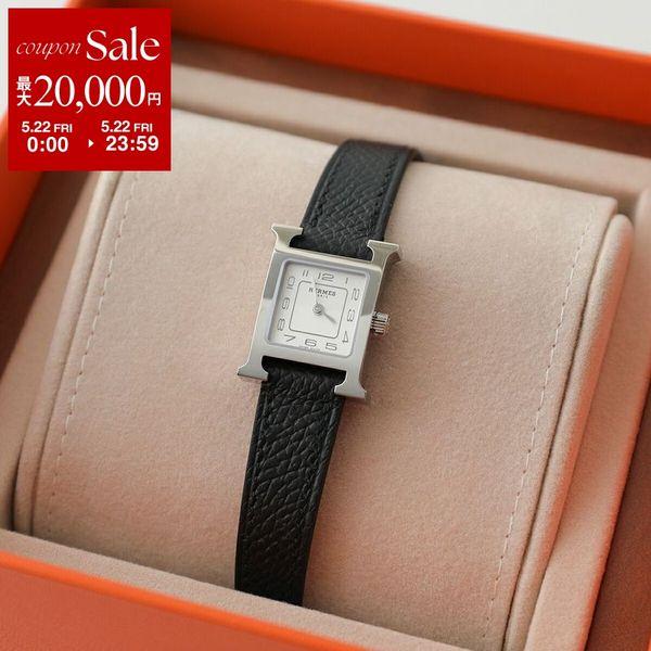新品 HERMES Hウォッチ ミニ 21 mm エプソンノワールG金具 HERMES（エルメス） 腕時計 H watch MINI PM21mm W404203WW Hウォッチ