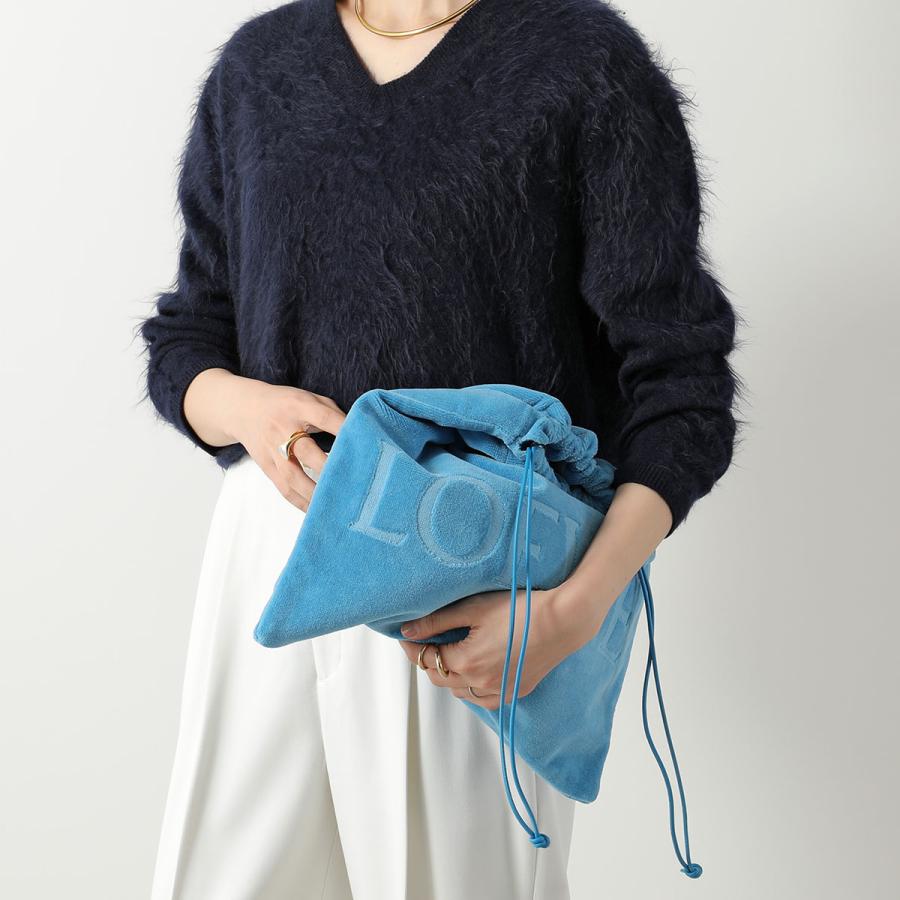 LOEWE ネイビー 巾着型バッグ LOEWE（ロエベ） ハンドバッグ DRAWSTRING POUCH ドローストリング