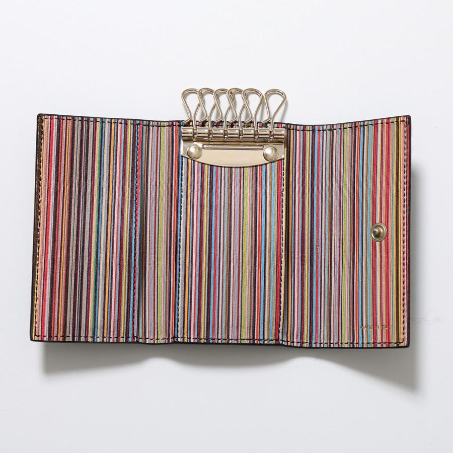 Paul Smithポールスミス ケース MSTトリム マルチストライプ ポールスミス Paul Smith キーケース マルチストライプ ブラック