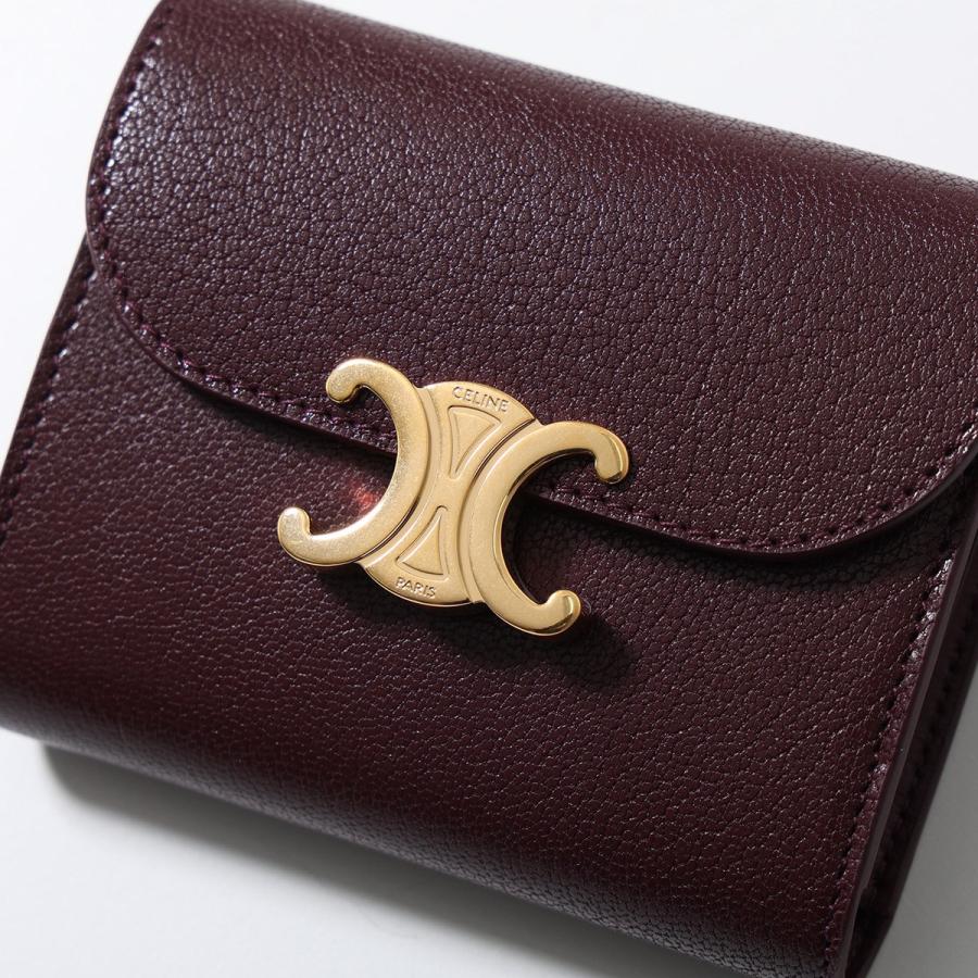 【美品】セリーヌ　CELINE ミニ財布　三つ折り ウォレット　トリオンフ TRIOMPHE セリーヌ （CELINE） スモール フラップ ウォレット