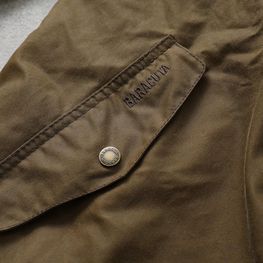 Barbour × BARACUTA バブアー バラクータ コラボ ワックスコート BRCPS1157 UT2743 メンズ オイルドコットン ステンカラーコート カラー3色の画像