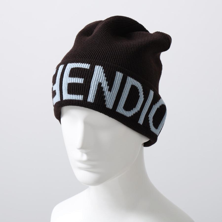 FENDI（フェンディ） ニット帽 FXQ948 AQ82 メンズ ビーニー ロゴ