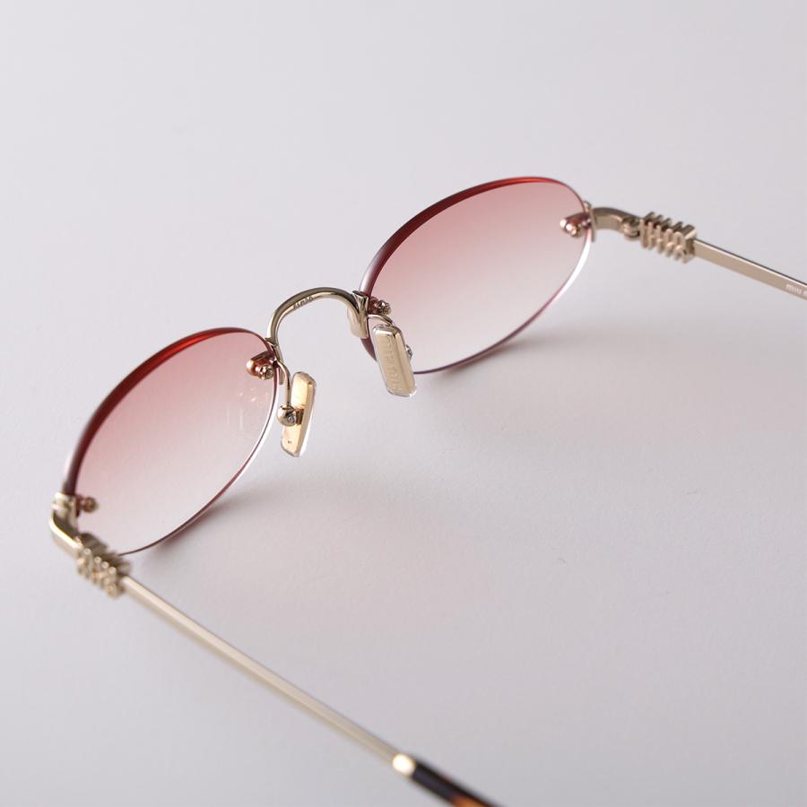 miumiu サングラス　リムレス　レッド miu miu（ミュウミュウ） 【訳あり】MIUMIU サングラス SMU A54