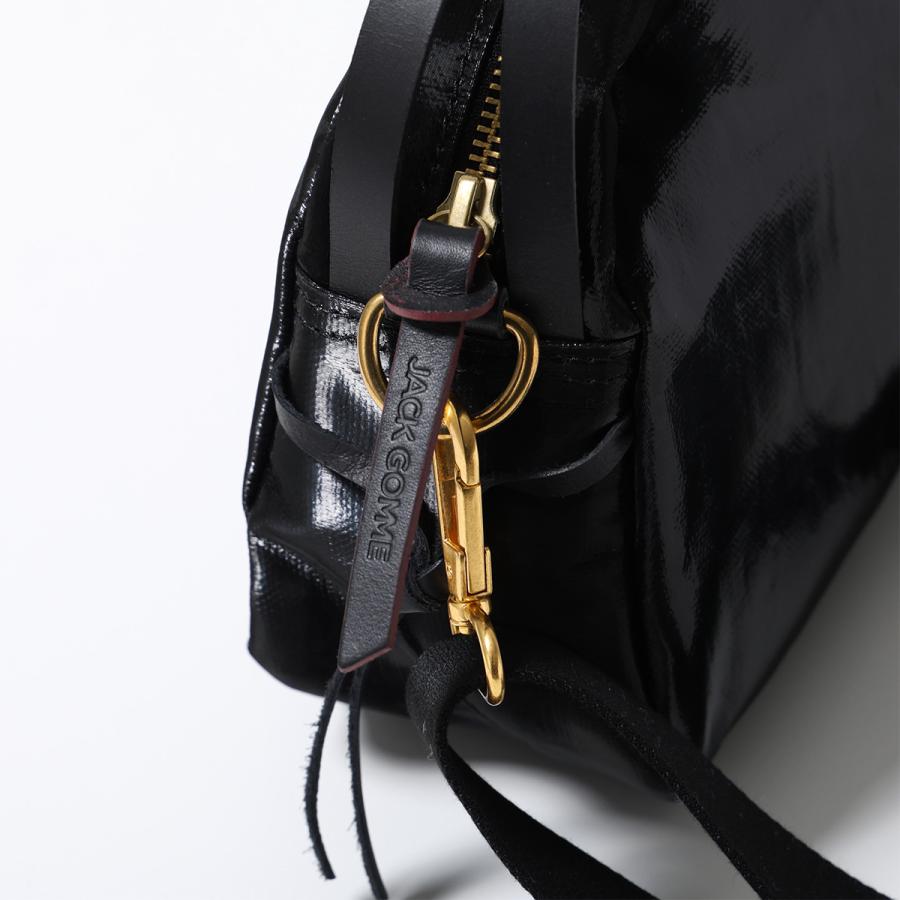 JACK GOMME (仔牛皮)100%カーフ製の黒いショルダーバッグ jack gomme（ジャックゴム） ショルダーバッグ バッグ 「JACK GOMME