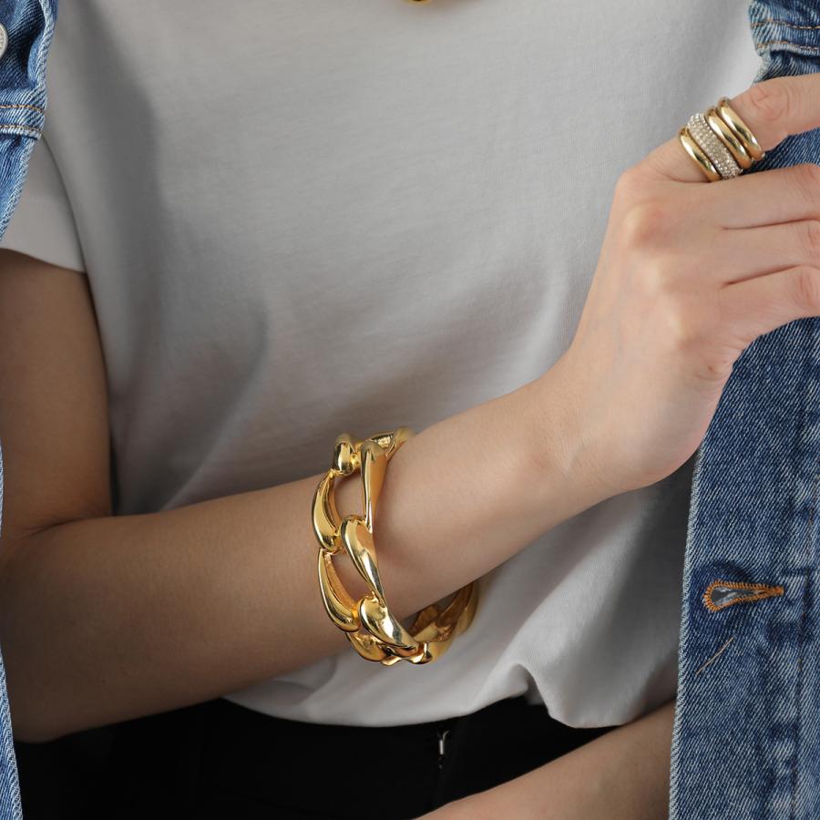 Kenneth Jay Lane ケネス ジェイ レーン バングル polished gold link