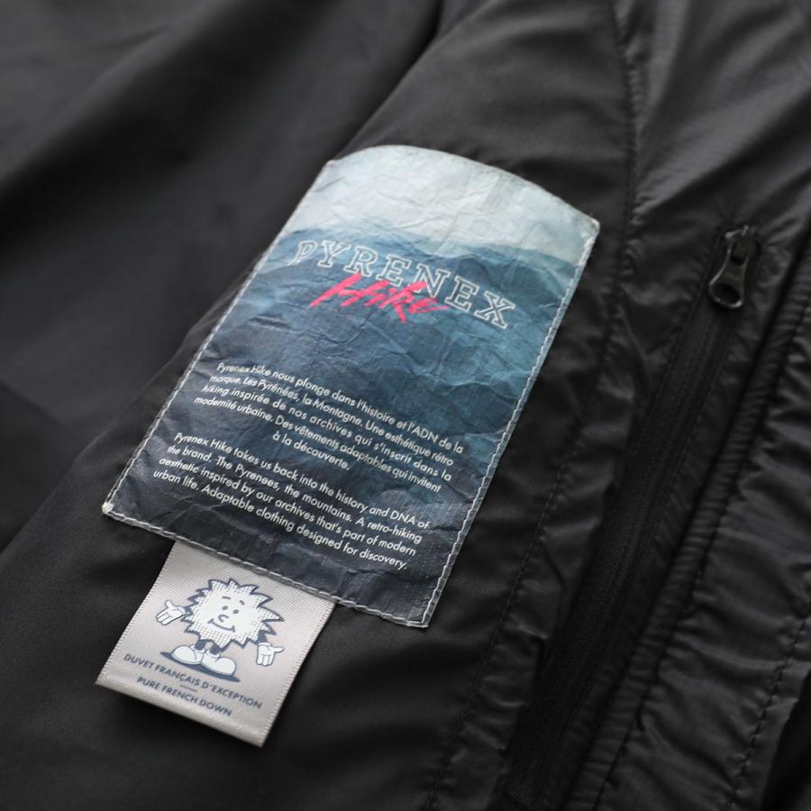 PYRENEX ピレネックス ダウンジャケット SHIFT RIPSTOP シフト リップストップ HMY013 メンズ スタンドカラー ロゴパッチ 0009/BLACKの画像