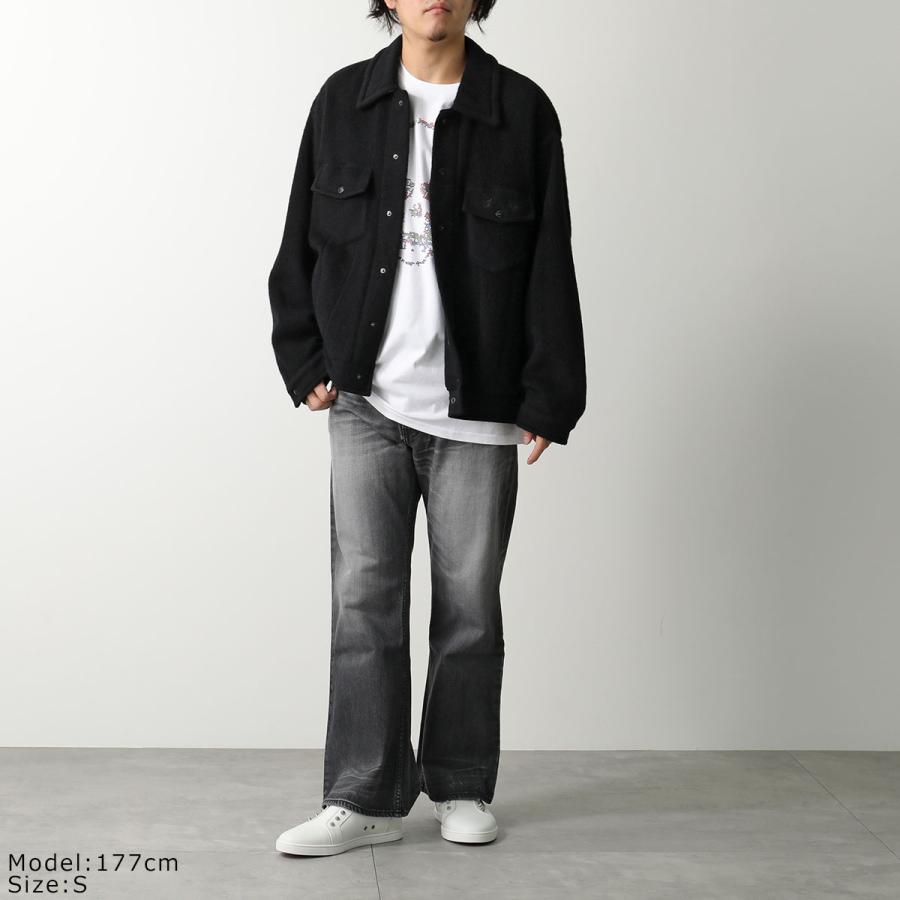 LUCIEN PELLAT-FINET ブラックパンツ MINDENIM】メンズ デニム ストレイト パンツ ユーズドライク |lucien