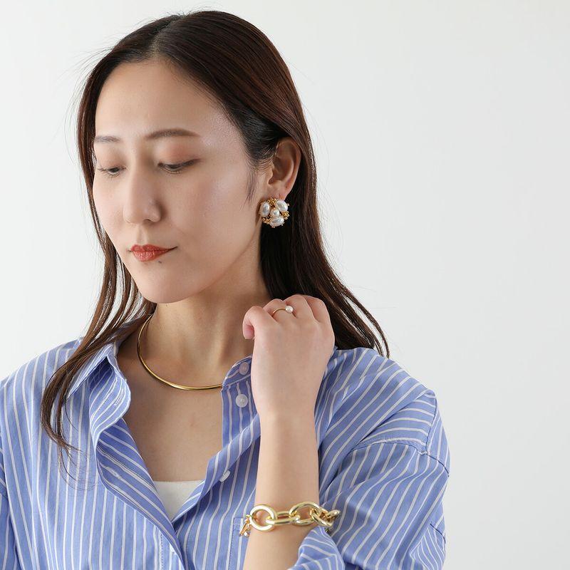 Kenneth Jay Lane ケネス ジェイ レーン ピアス pearl cabochon