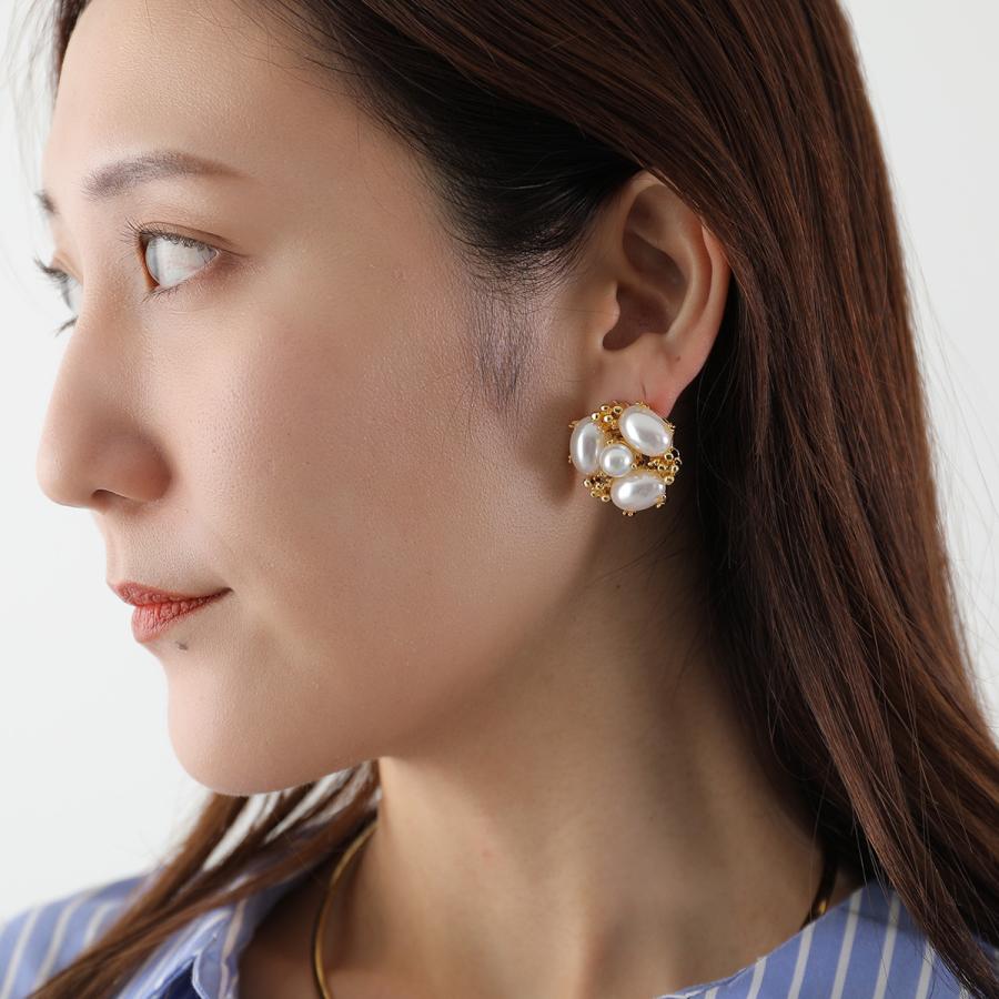 Kenneth Jay Lane ケネス ジェイ レーン ピアス pearl cabochon