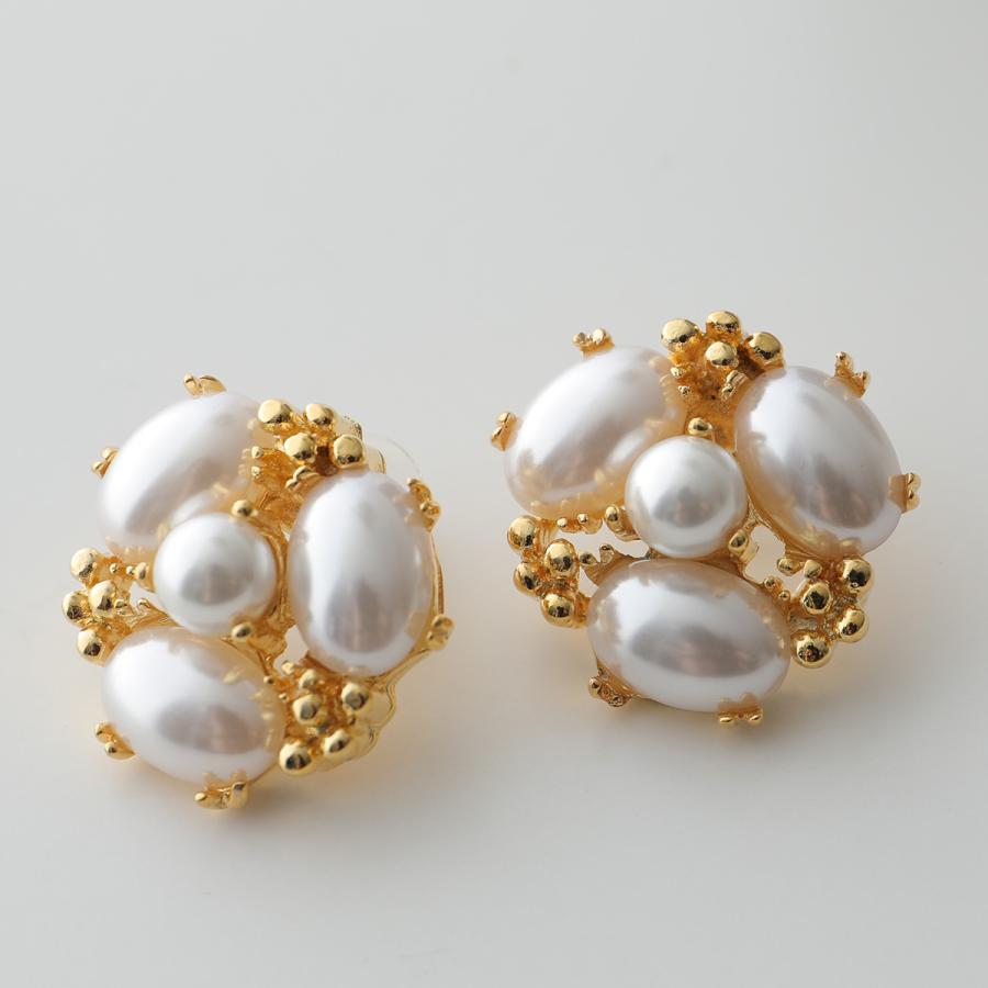 Kenneth Jay Lane ケネス ジェイ レーン ピアス pearl cabochon