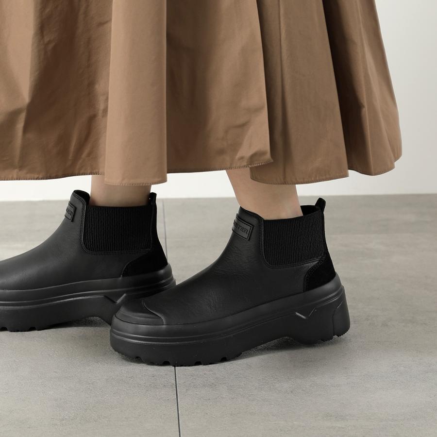 未使用品　HUNTER 黒 レインシューズ HUNTER（ハンター） レインブーツ REFINED EXPLORER PULL ON