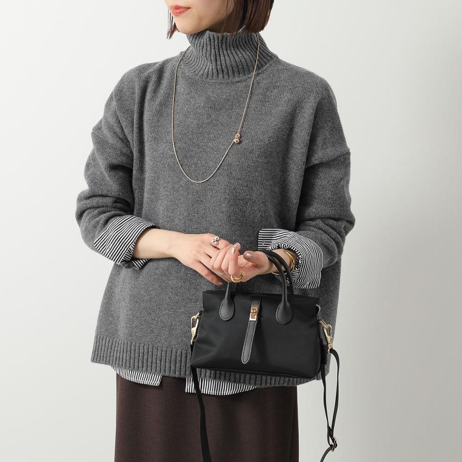 25S/S新作▼ VIOLAd’ORO / BIANCA ナイロンショルダー　黒 ヴィオラドーロのBIANCA ナイロンショルダーバッグ | 送料無料