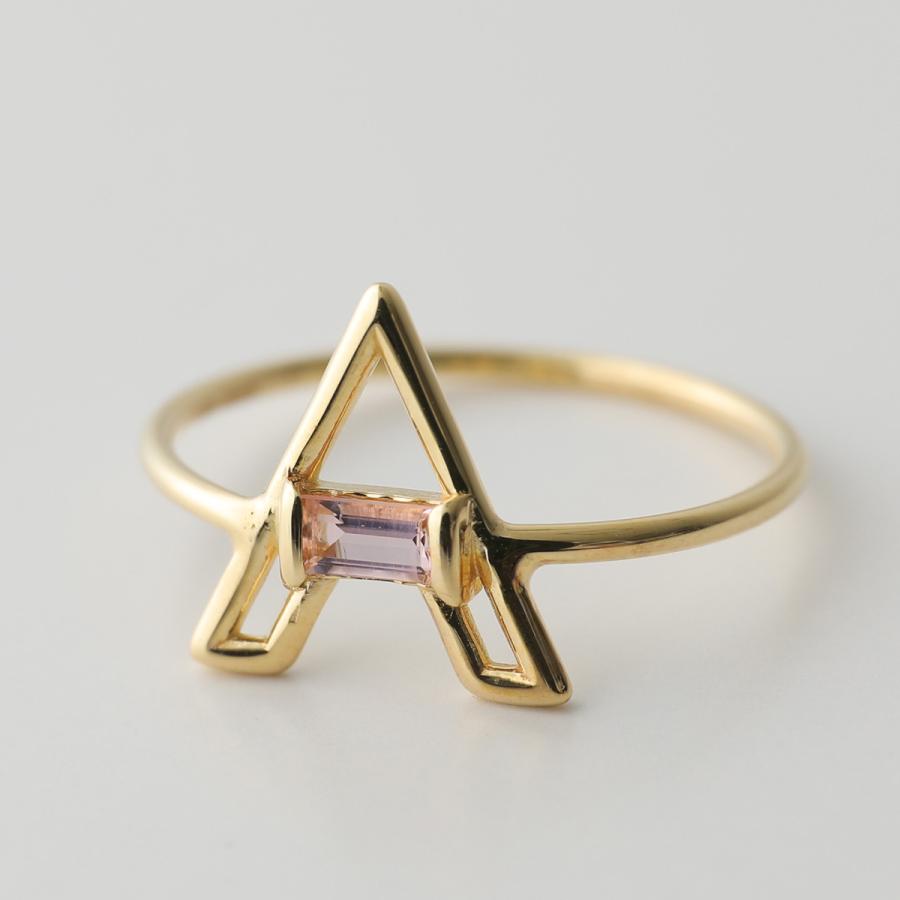 ALIITA アリータ リング LETRA RING レディース 指輪 イニシャル アルファベット ストーン アクセサリー カラー6色の画像