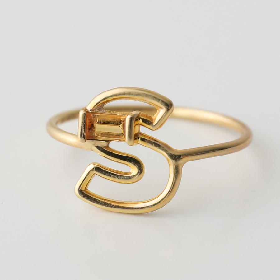 ALIITA アリータ リング LETRA RING レディース 指輪 イニシャル アルファベット ストーン アクセサリー カラー6色の画像