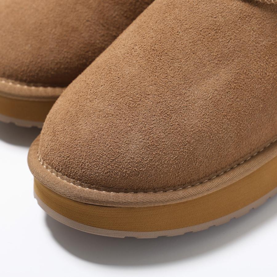 美品 EMU Australia 厚底ベージュスエードショートブーツ 美品 EMU