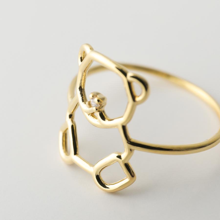 ALIITA アリータ リング OSITO BRILLANTE RING レディース テディベア モチーフ ダイヤモンド 指輪 アクセサリー J1000/YELLOW-GOLDの画像